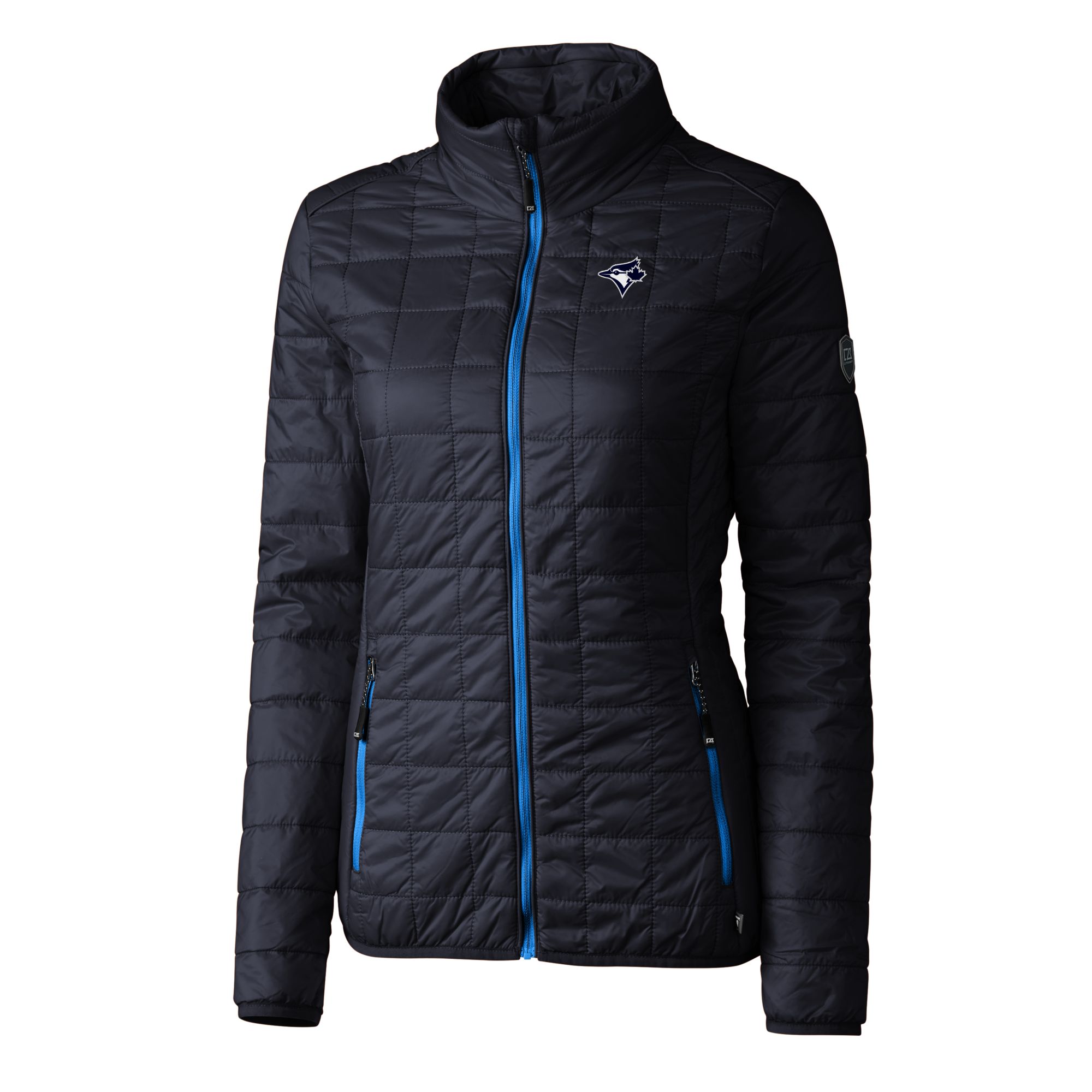 Women's Cutter & Buck Navy/Royal Toronto Blue Jays Rainier PrimaLoft Eco Insulated Full-Zip Puffer Jacket - Image 3