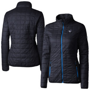 Women's Cutter & Buck Navy/Royal Toronto Blue Jays Rainier PrimaLoft Eco Insulated Full-Zip Puffer Jacket