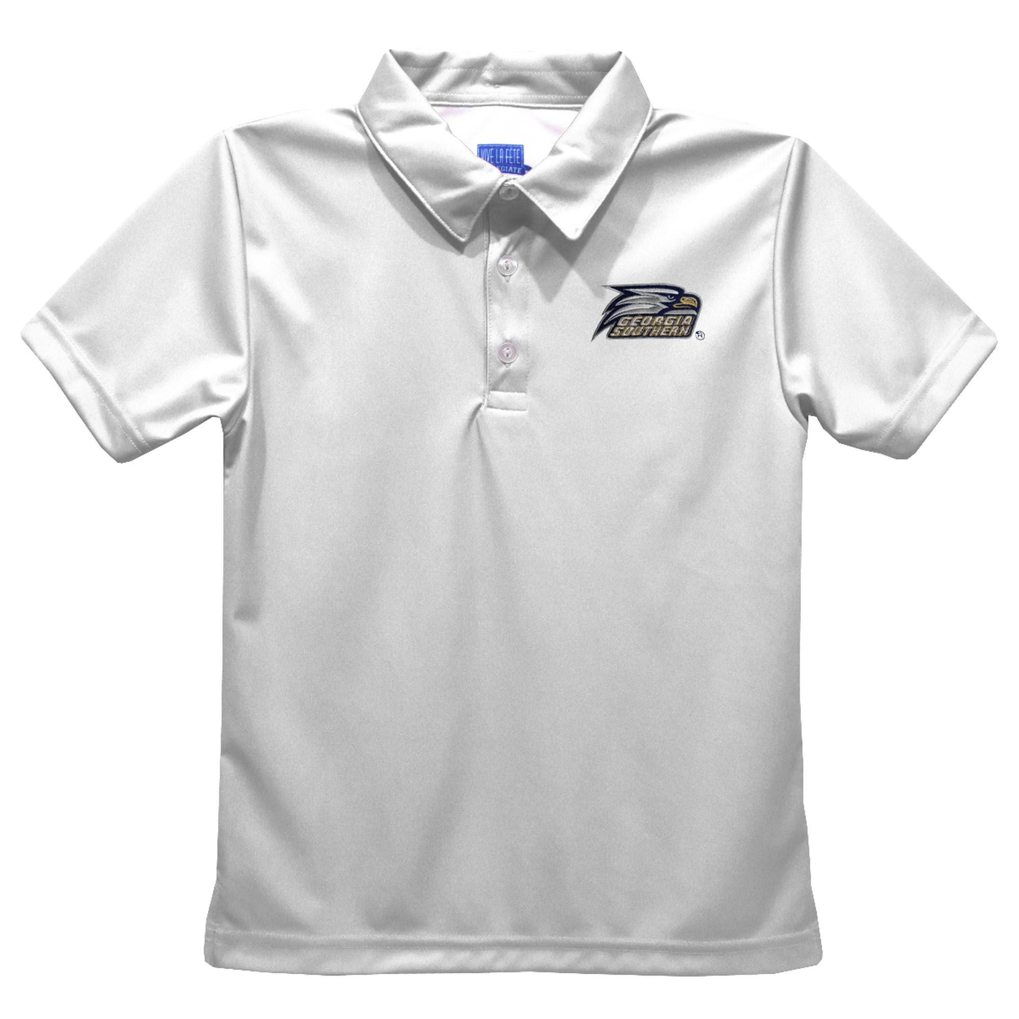 Youth Vive La Fete White Georgia Southern Eagles Solid Polo