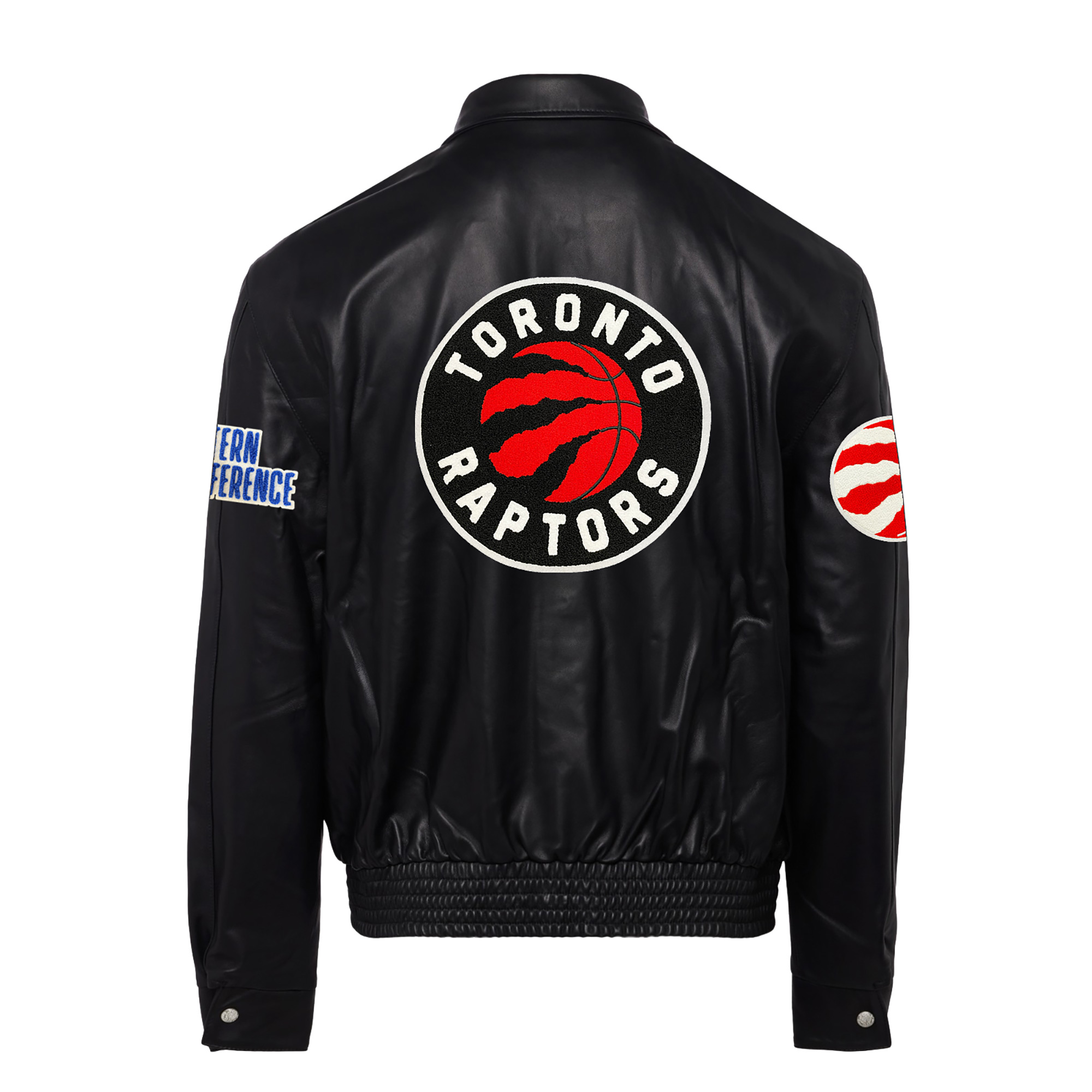 Men's Jeff Hamilton Black Toronto Raptors Leather Full-Snap Jacket - Image 7