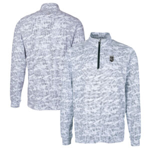 Men's Cutter & Buck Gray Kansas City Royals Big & Tall Traverse Eco Camo Tri-Blend DryTec Quarter-Zip Jacket