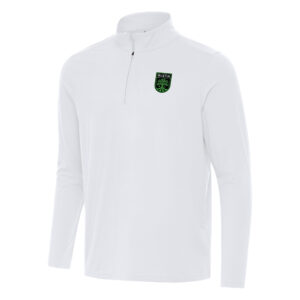 Men's Antigua White Austin FC Intent Quarter-Zip Jacket