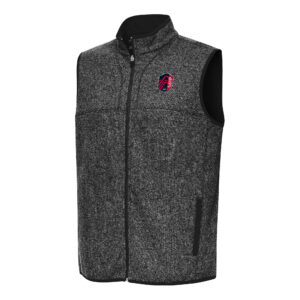 Men's Antigua Heather Black St. Louis City SC Fortune Full-Zip Vest