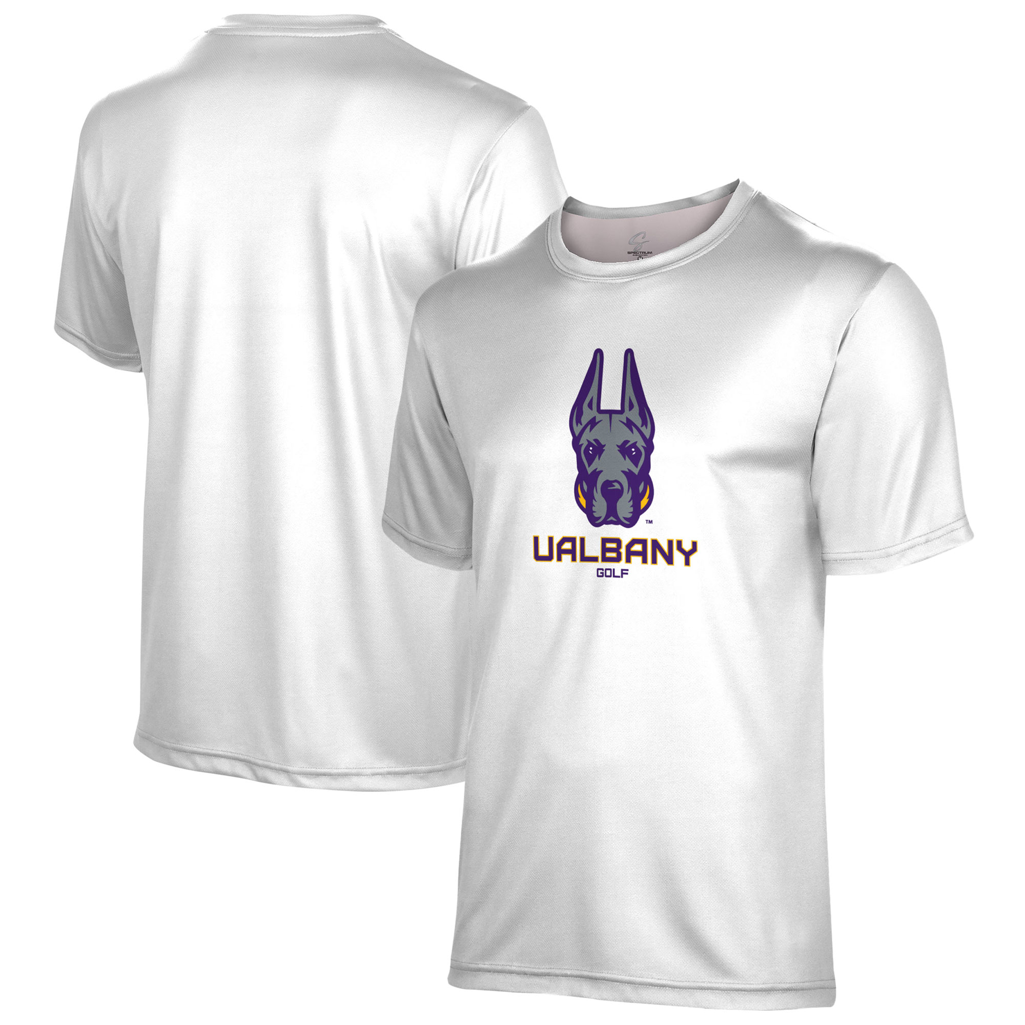 Men's ProSphere White UAlbany Great Danes Golf T-Shirt