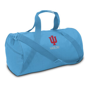 Youth Light Blue Indiana Hoosiers Personalized Duffel Bag