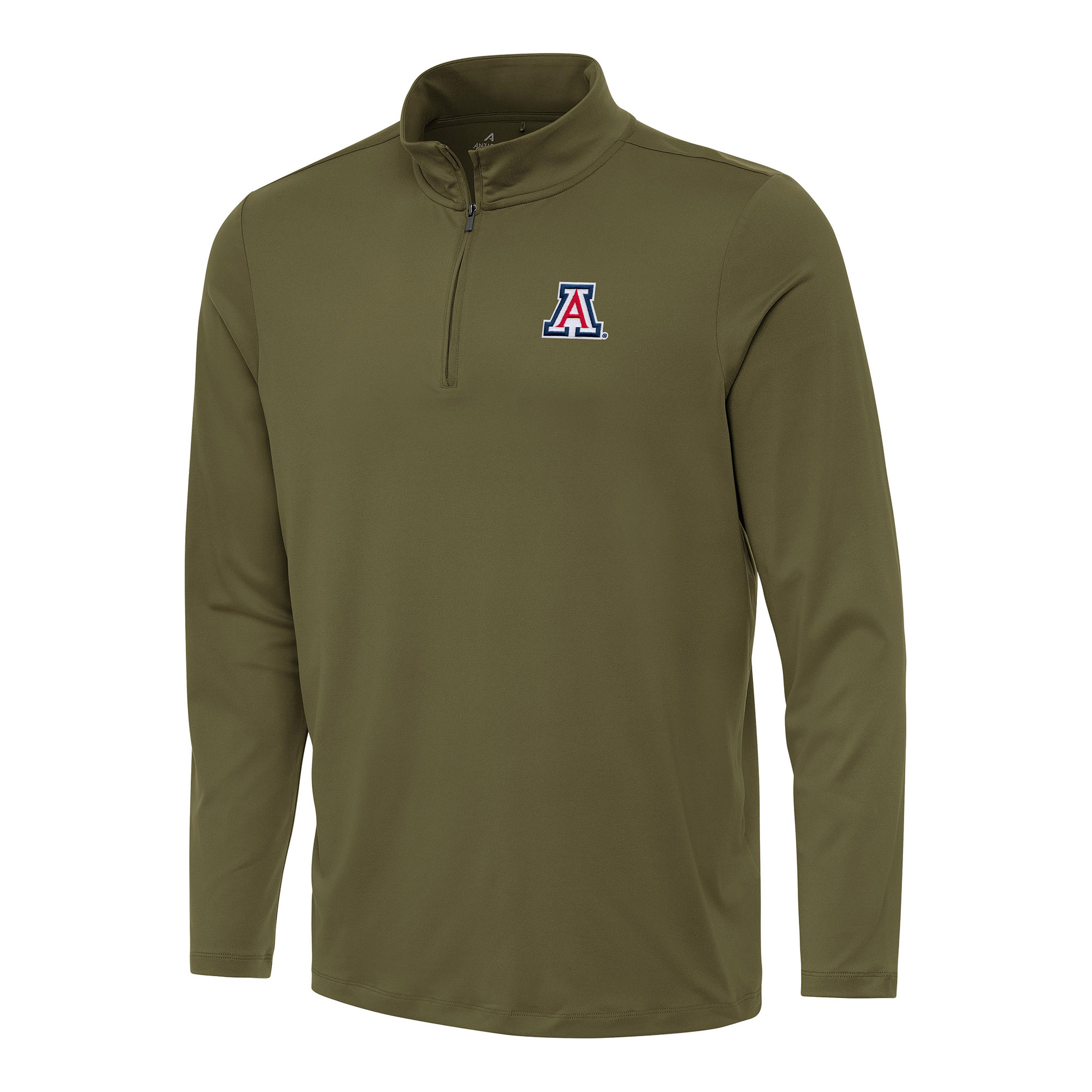 Men's Antigua Olive Arizona Wildcats Reprocess Quarter-Zip Top