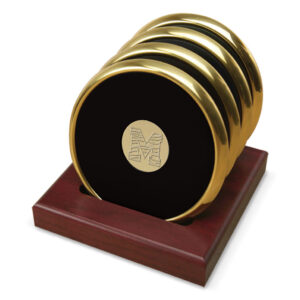 Gold Memphis Tigers Four-Piece Coaster Set