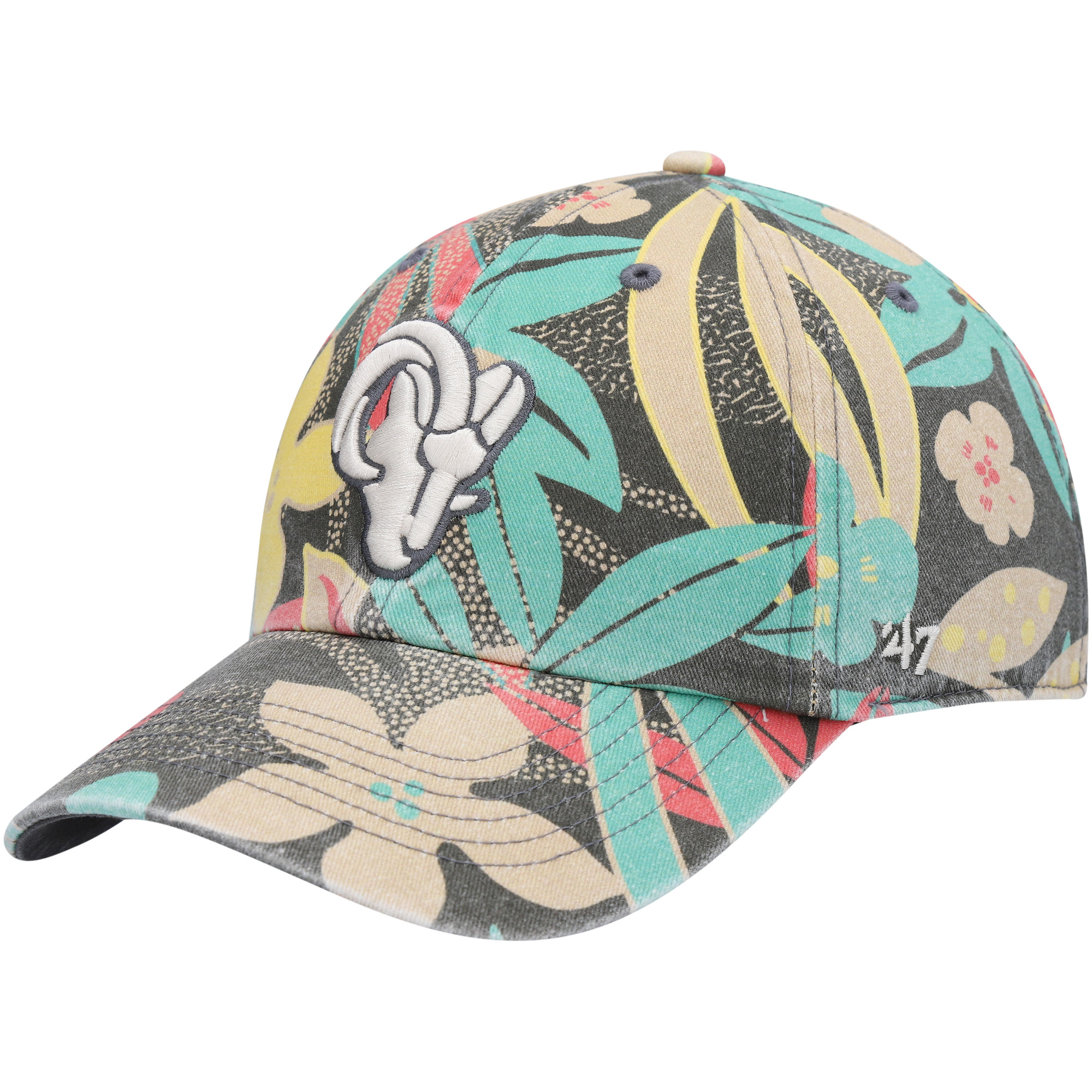 Women's '47 Los Angeles Rams Plumeria Clean Up Adjustable Hat - Image 9