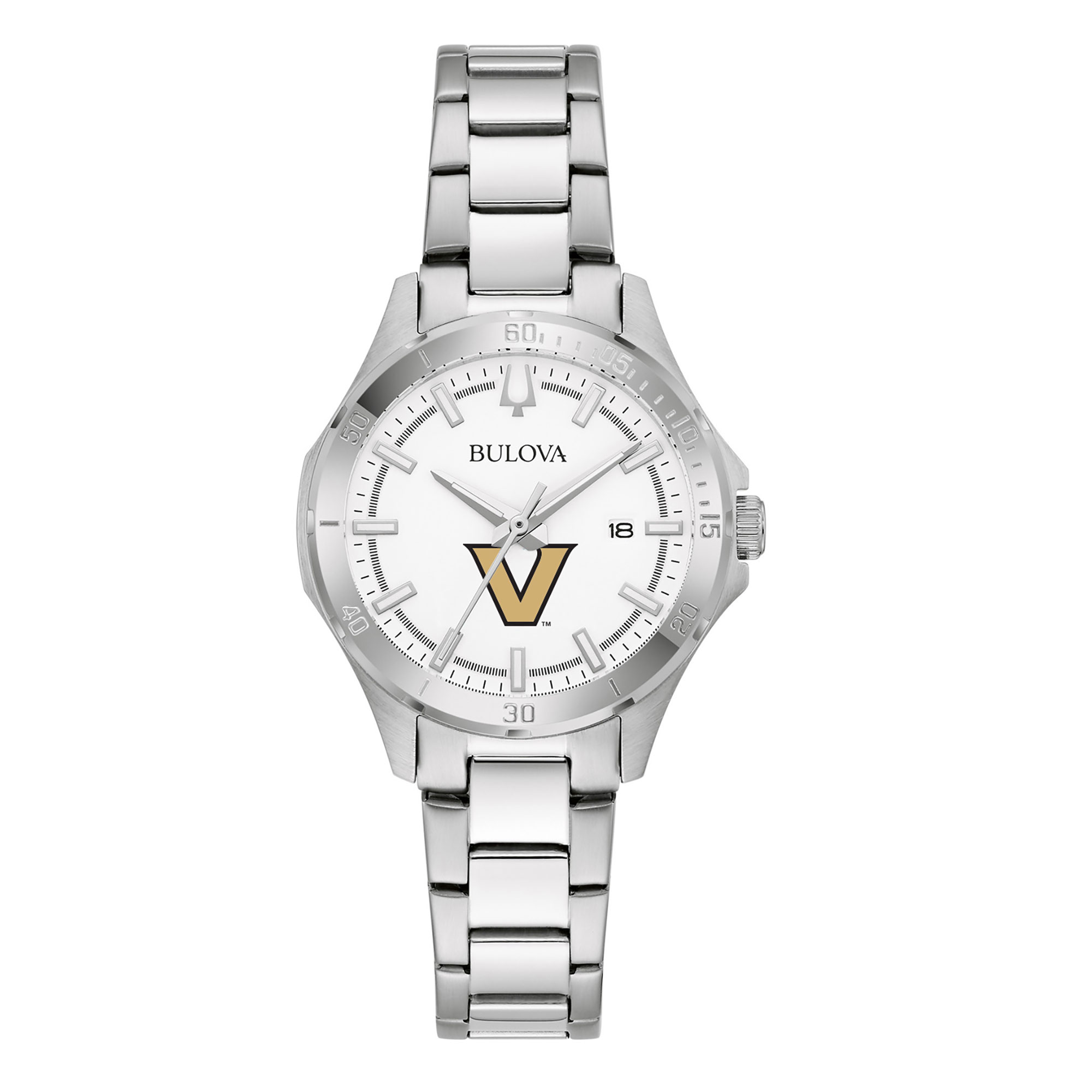 Women's Bulova Silver Vanderbilt Commodores Stainless Steel Classic Sport Watch