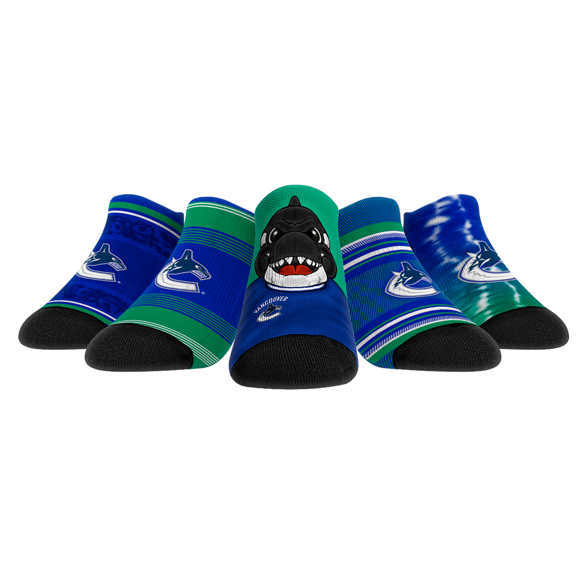 Youth Rock Em Socks Vancouver Canucks Super Fan Five-Pack Low-Cut Socks Set