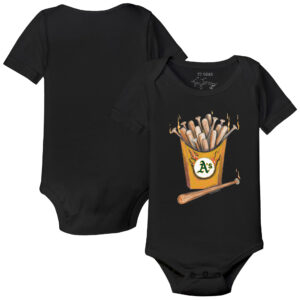 Infant Tiny Turnip Black Athletics Hot Bats Bodysuit