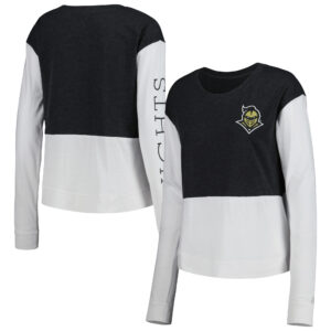 Women's Russell Heather Black UCF Knights Relaxed Long Sleeve T-Shirt