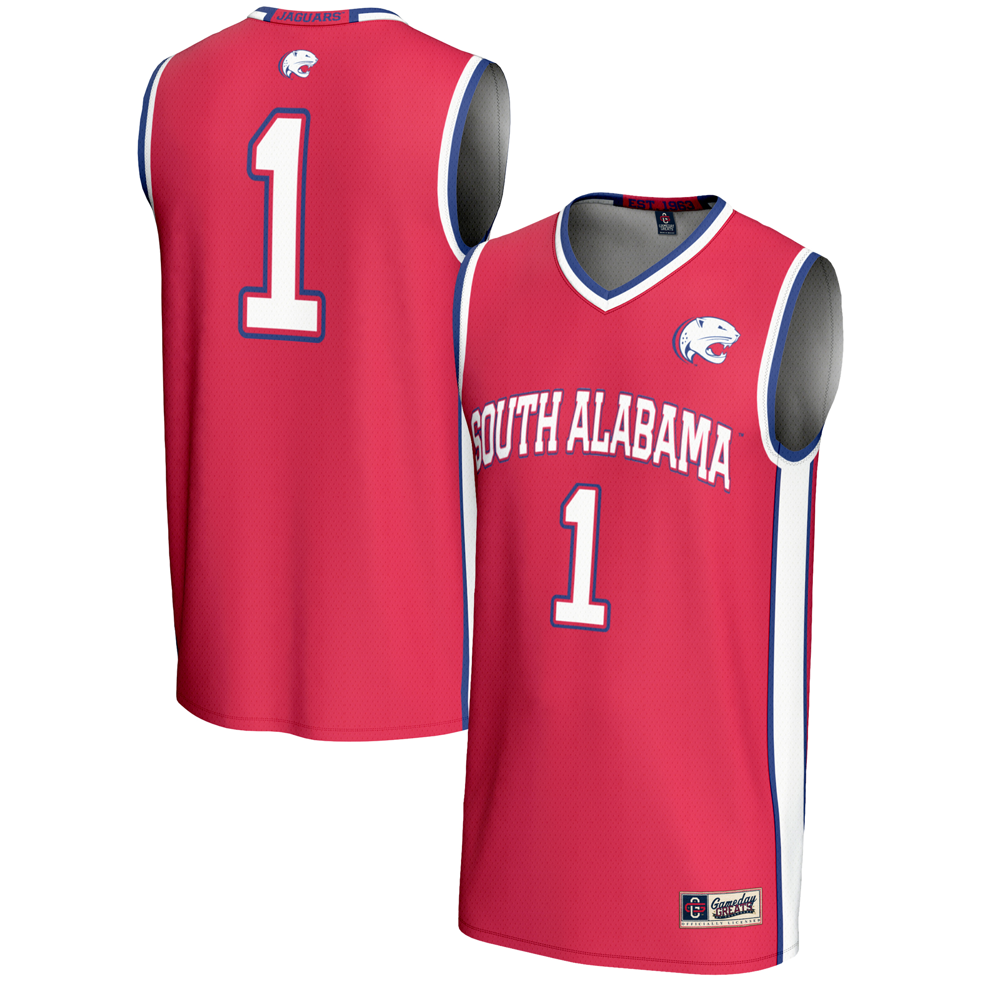 Men's GameDay Greats #1 Red South Alabama Jaguars Lightweight Basketball Jersey - Image 2