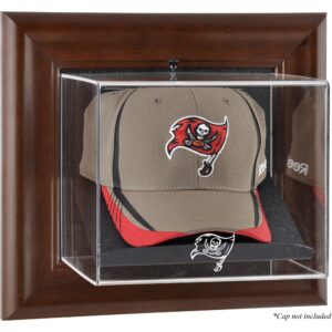Tampa Bay Buccaneers Brown Framed Wall-Mountable Baseball Cap Display Case