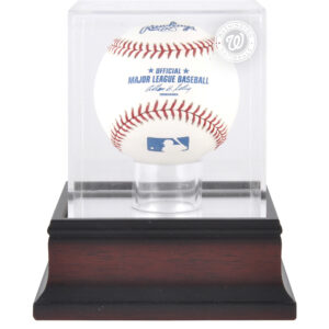 Washington Nationals Mahogany Baseball Logo Display Case