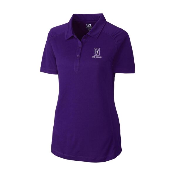 Women's Cutter & Buck Purple TPC River Highlands DryTec Northgate Polo