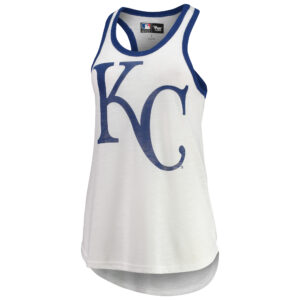 Women's G-III 4Her by Carl Banks White Kansas City Royals Tater Racerback Tank Top