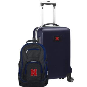 Nebraska Huskers Deluxe 2-Piece Backpack and Carry-On Set - Navy