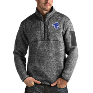 Men's Antigua Charcoal Seton Hall Pirates Fortune Half-Zip Sweatshirt