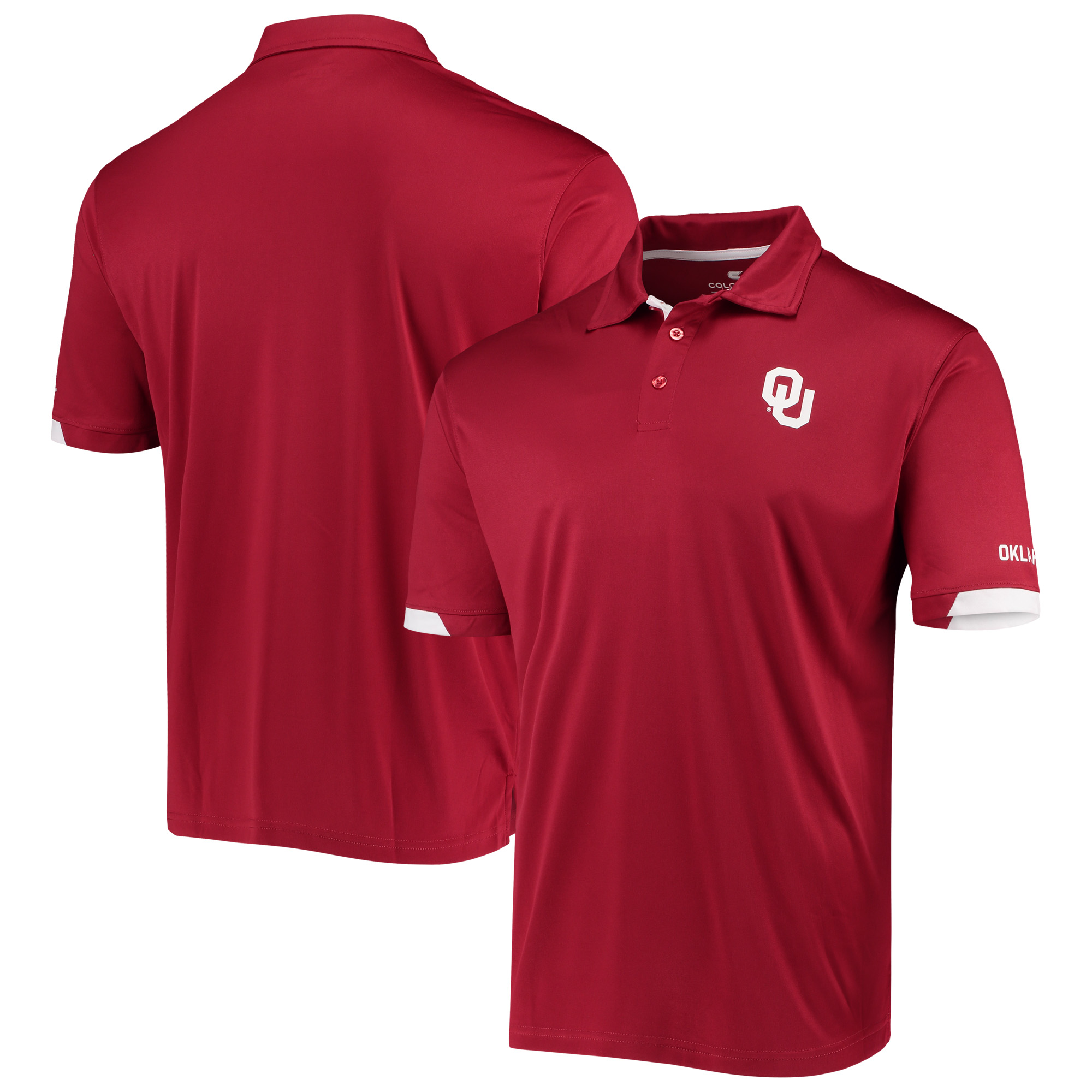 Men's Colosseum Crimson Oklahoma Sooners Santry Lightweight Polo - Image 2