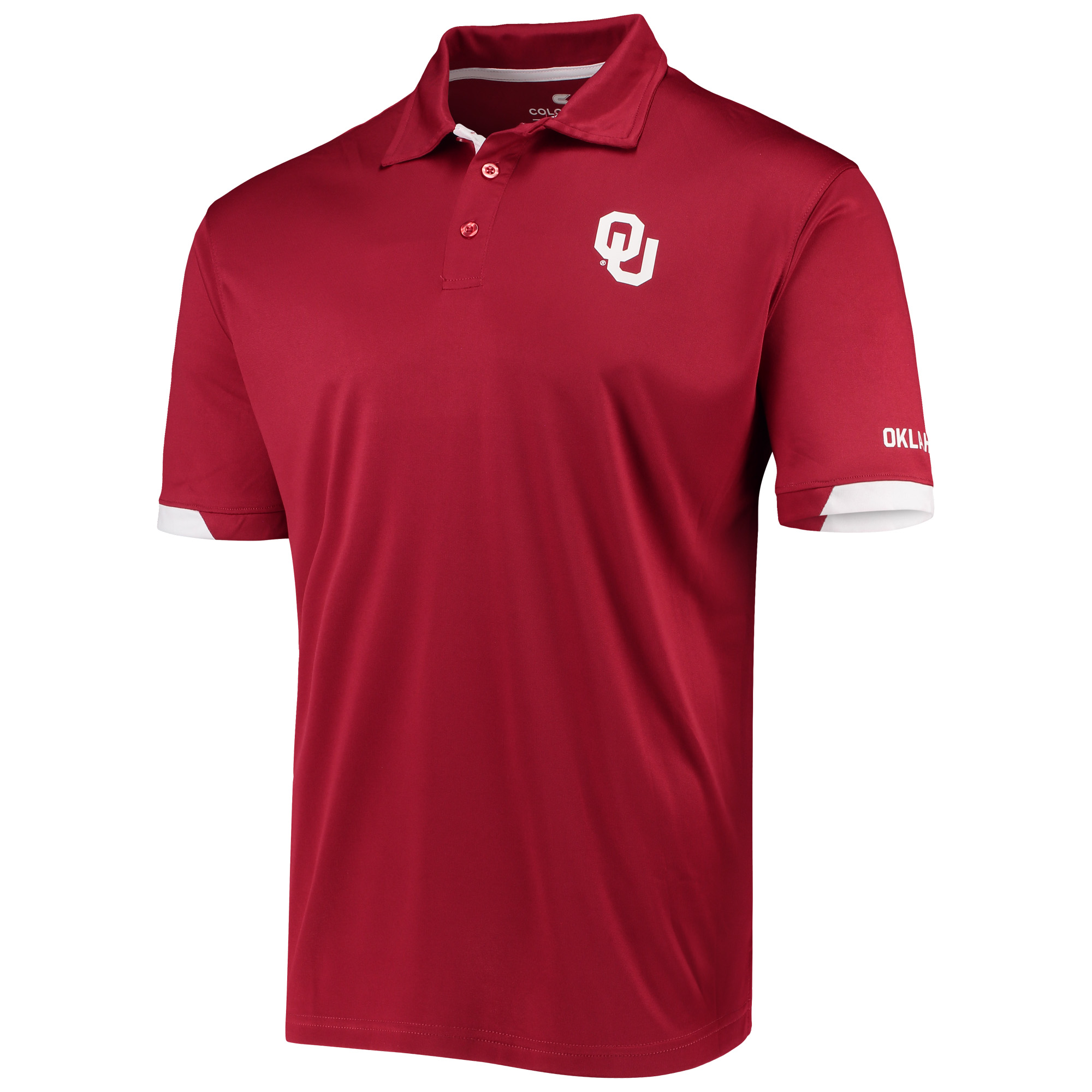 Men's Colosseum Crimson Oklahoma Sooners Santry Lightweight Polo - Image 3