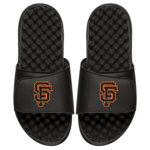 Youth ISlide Black San Francisco Giants Personalized Alternate Logo Slide Sandals