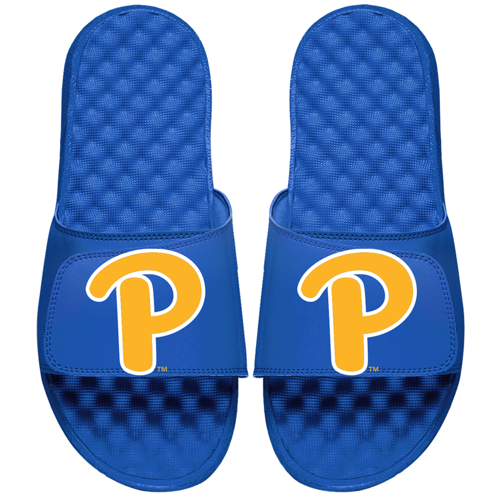 Men's ISlide Royal Pitt Panthers Blown Up Logo Slide Sandals