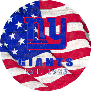 New York Giants 12" Team Color Flag Sign