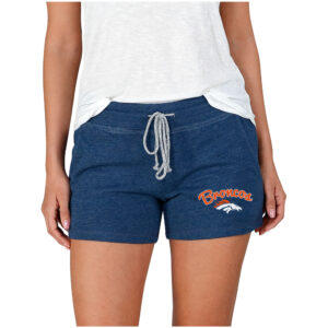 Women's Concepts Sport Navy Denver Broncos Mainstream Terry Shorts
