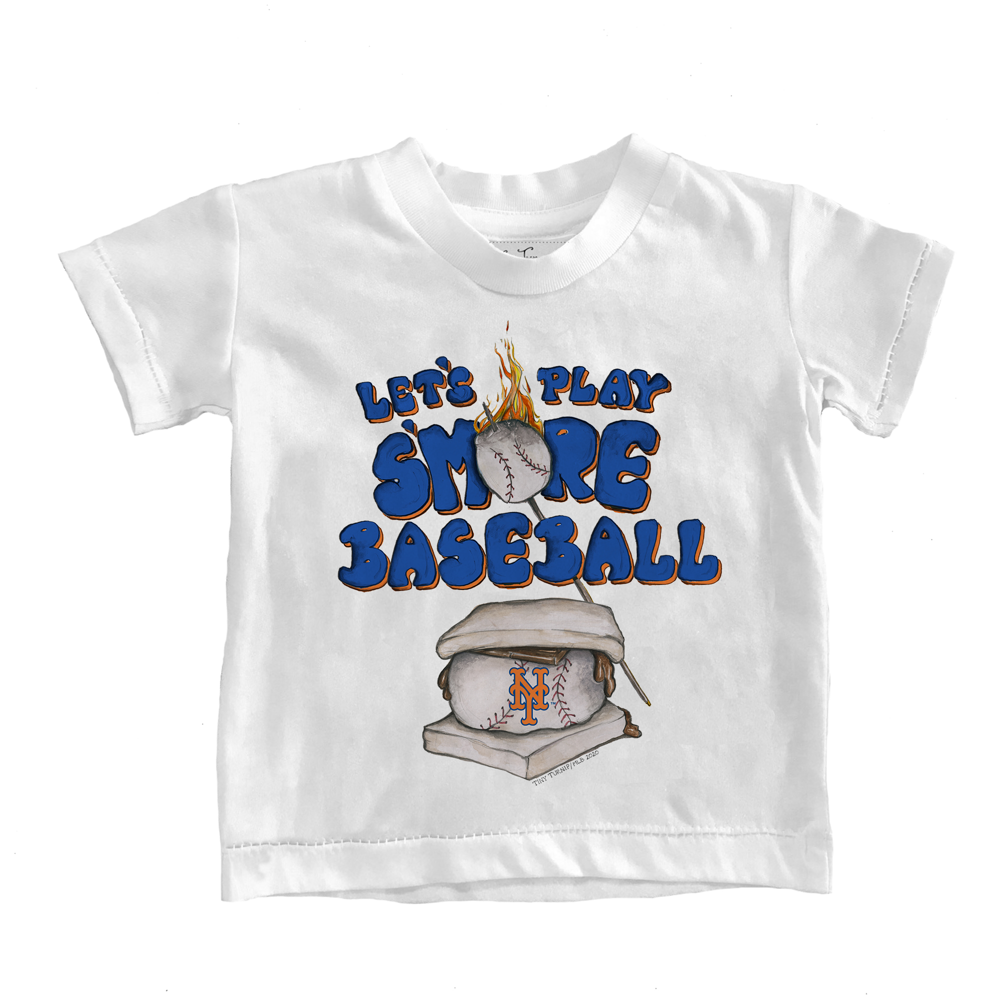 Infant Tiny Turnip White New York Mets S'mores T-Shirt