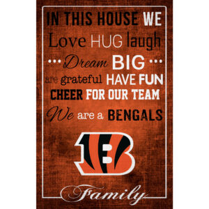 Cincinnati Bengals 17'' x 26'' In This House Sign