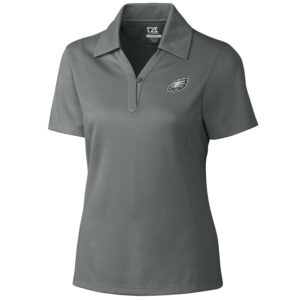 Women's Cutter & Buck Gray Philadelphia Eagles DryTec Genre Polo