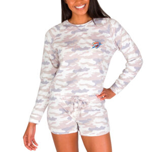 Women's Concepts Sport Camo Oklahoma City Thunder Encounter Long Sleeve Top & Short Set