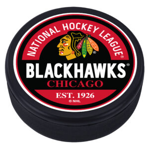 Chicago Blackhawks Block Hockey Puck
