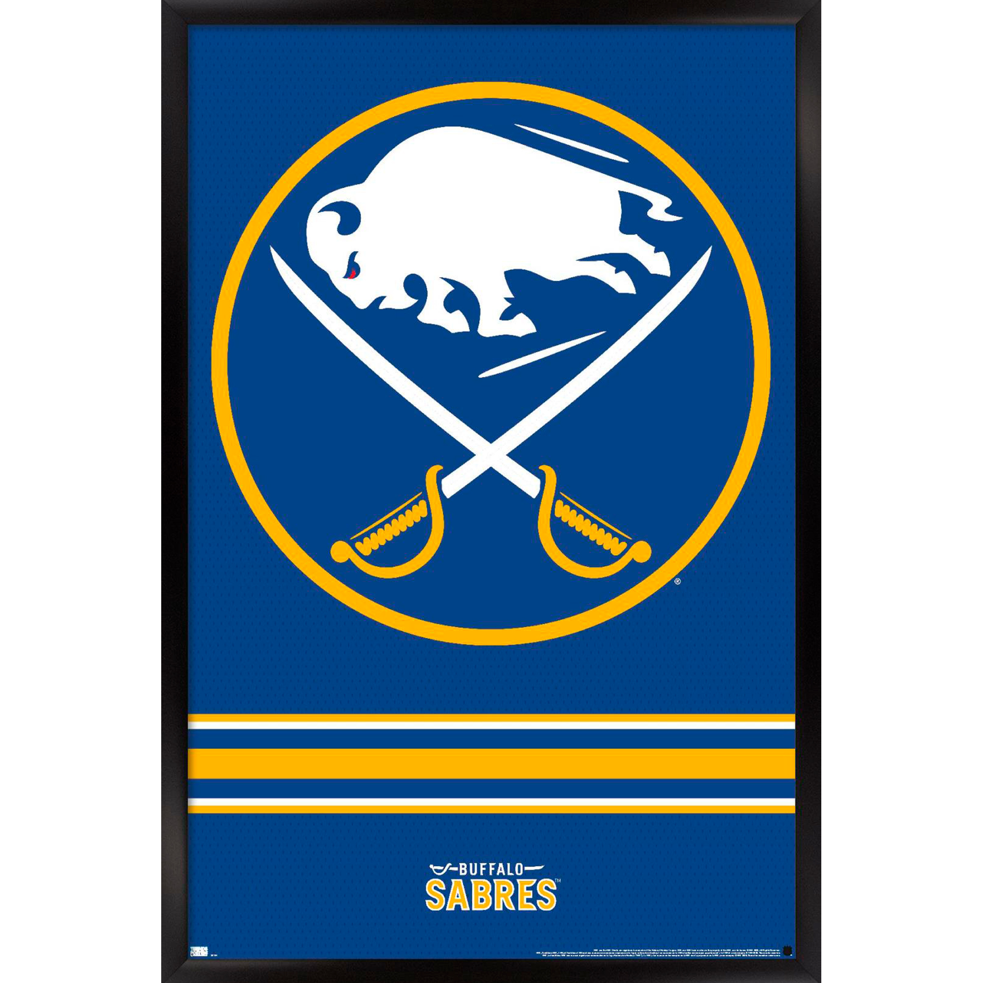 Buffalo Sabres 35.75'' x 24.25'' Framed Logo Poster - Image 5