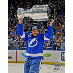 Luke Schenn Tampa Bay Lightning Unsigned 2021 Stanley Cup Champions Raising Cup Photograph