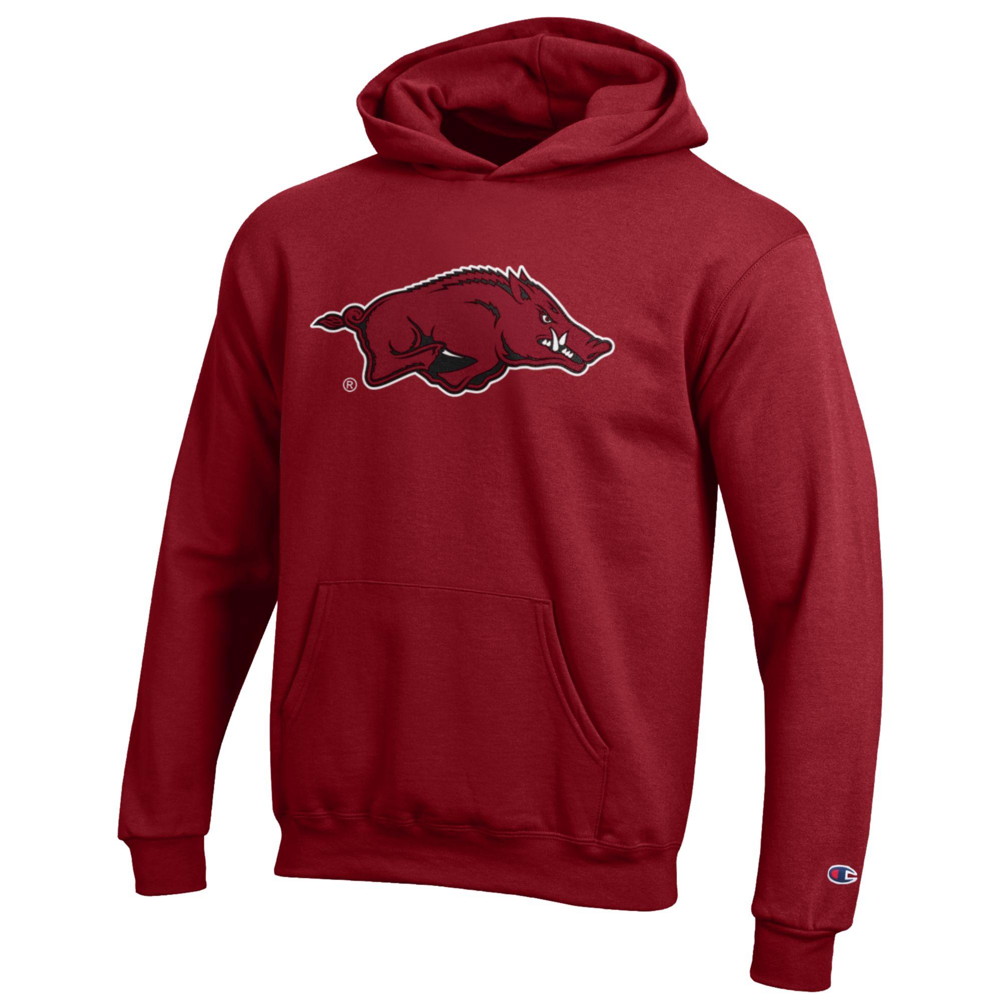 Youth Champion Cardinal Arkansas Razorbacks Eco Powerblend Pullover Hoodie - Image 3