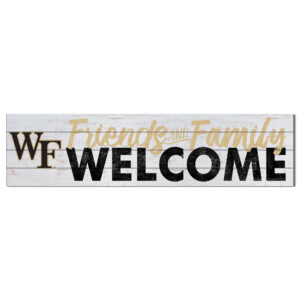 White Wake Forest Demon Deacons 10'' x 40'' Friends & Family Welcome Sign
