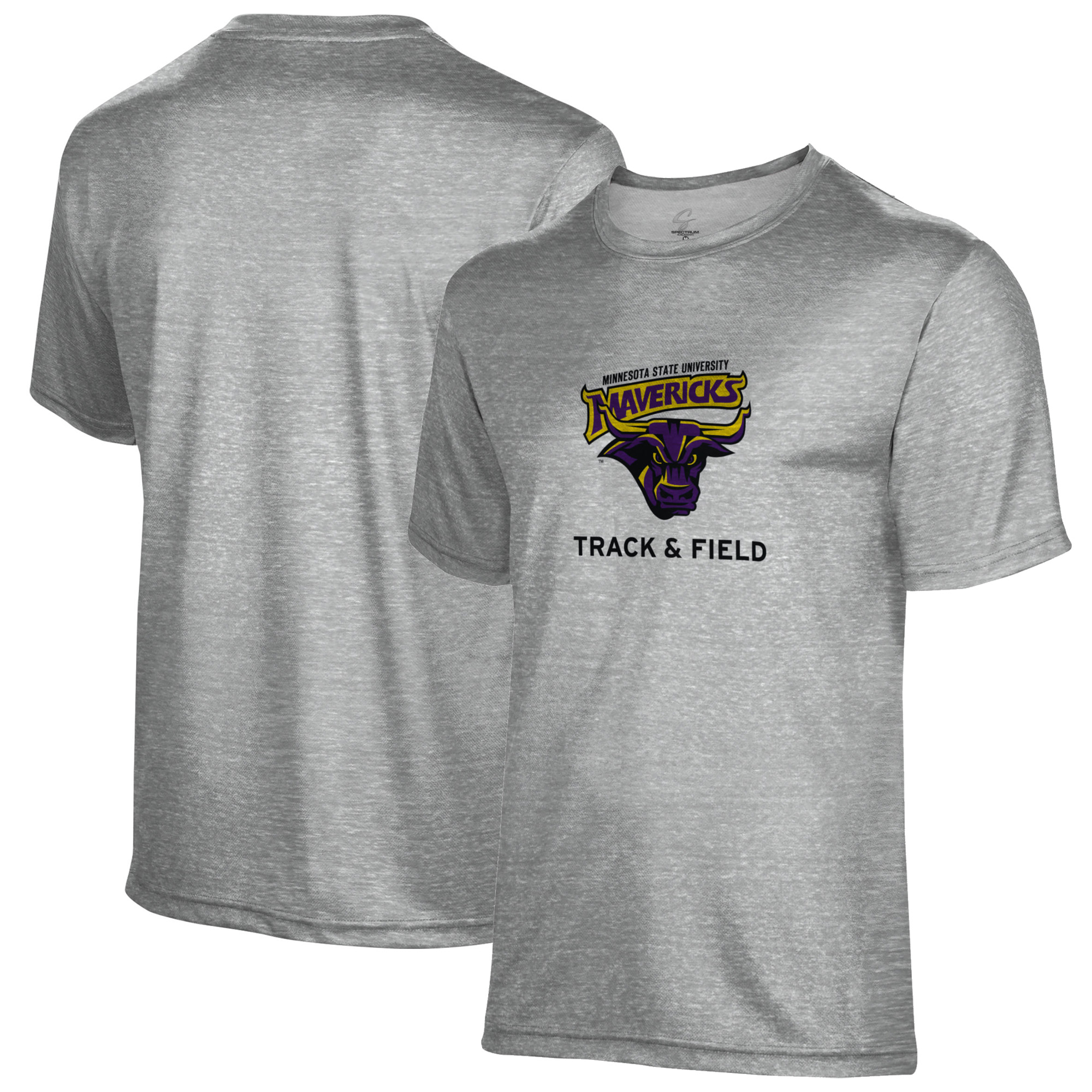 Men's Gray Minnesota State Mavericks Track & Field Name Drop T-Shirt