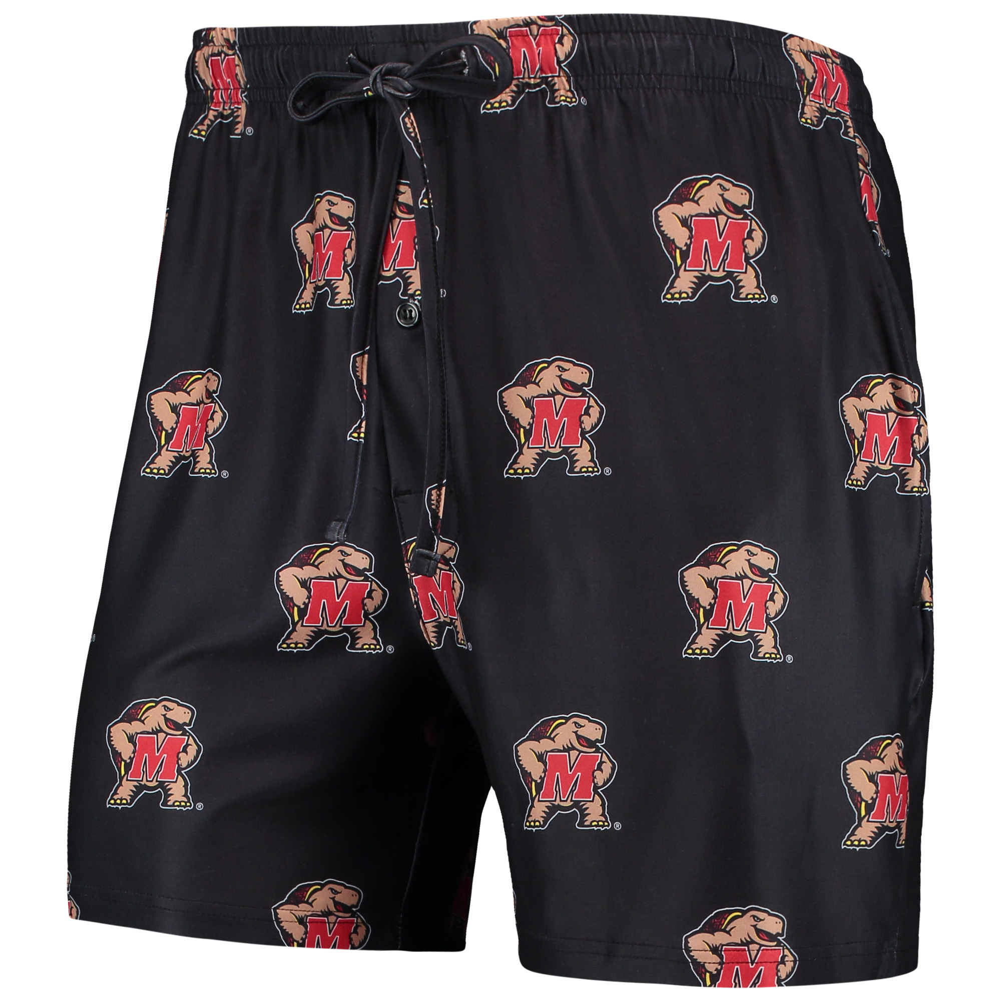 Men's Concepts Sport Black Maryland Terrapins Flagship Allover Print Jam Shorts - Image 3