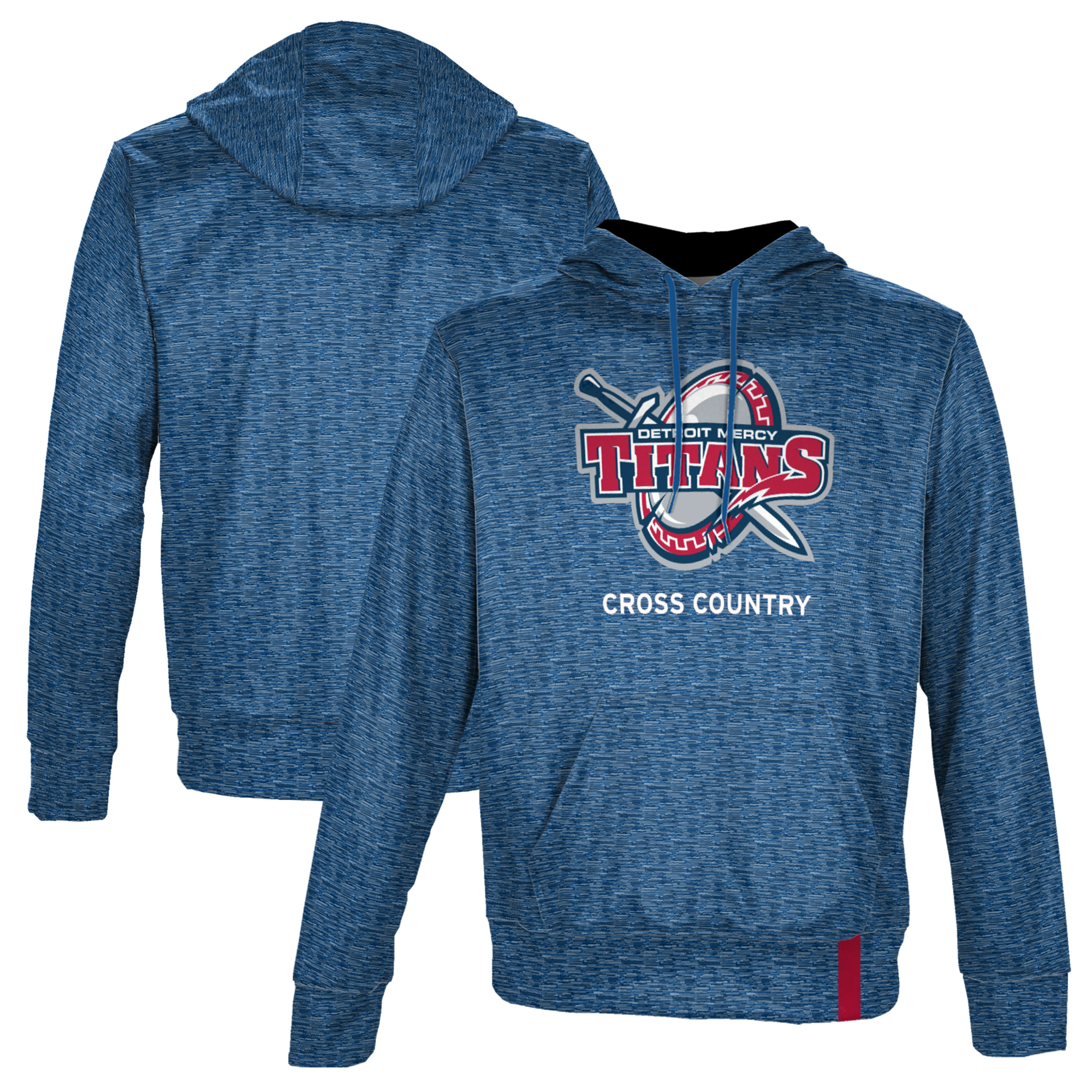 Men's ProSphere Blue Detroit Mercy Titans Cross Country Name Drop Pullover Hoodie