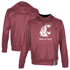 Men's ProSphere Crimson Washington State Cougars Track & Field Name Drop Pullover Hoodie