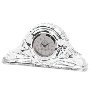 Silver Colorado School of Mines Orediggers Crystal Clock