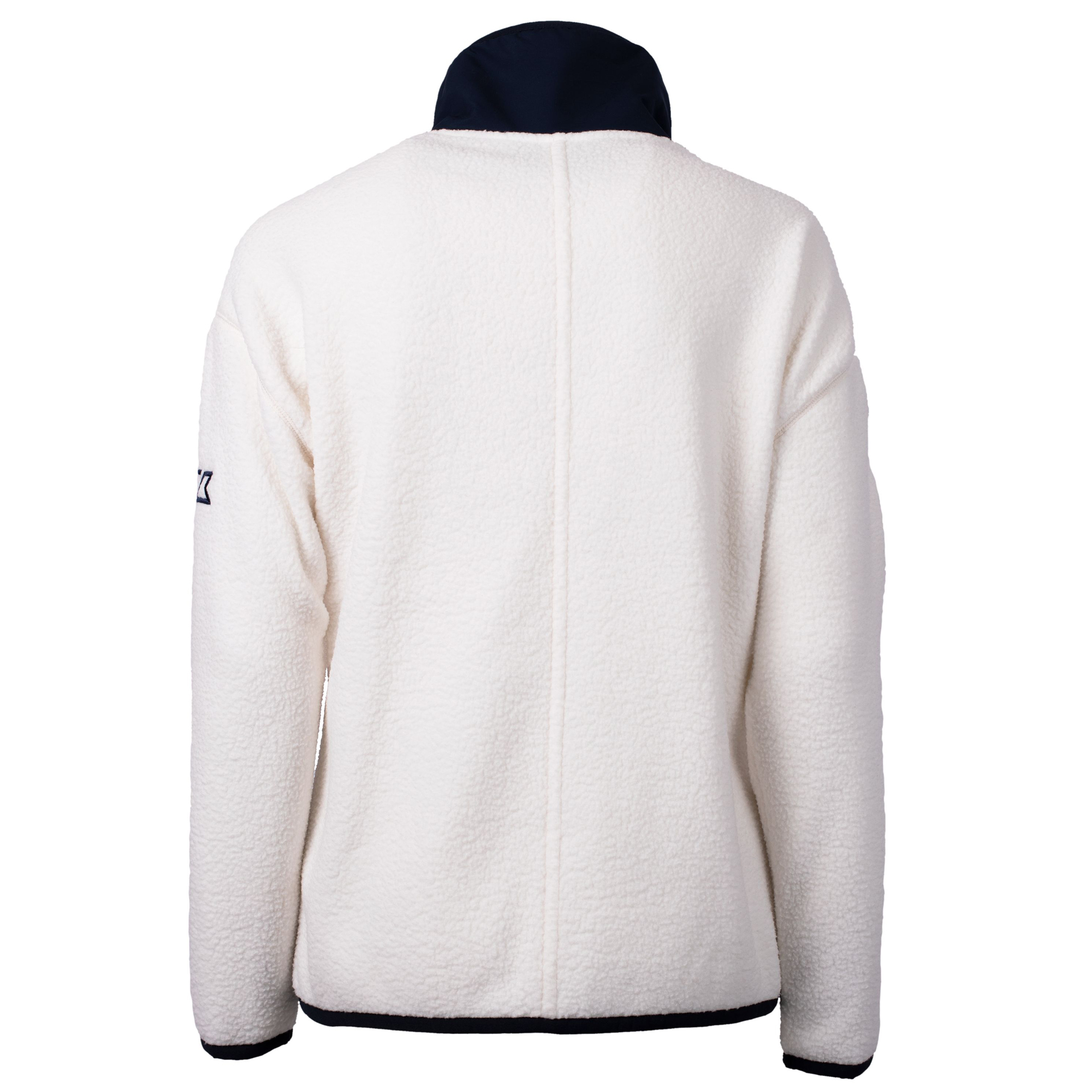 Women's Cutter & Buck White/Navy New York Yankees Cascade Eco Sherpa Fleece Full-Zip Jacket - Image 4
