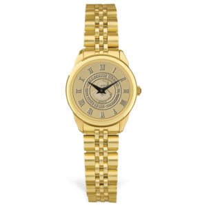 Women's Gold Ursinus Bears Medallion Rolled Link Bracelet Wristwatch