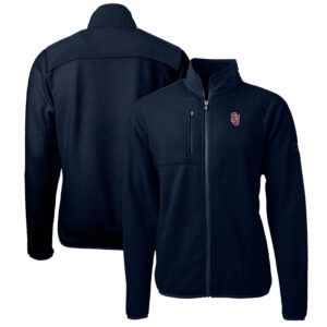 Men's Cutter & Buck Navy St. John's Red Storm Big & Tall Cascade Eco Sherpa Fleece Full-Zip Jacket