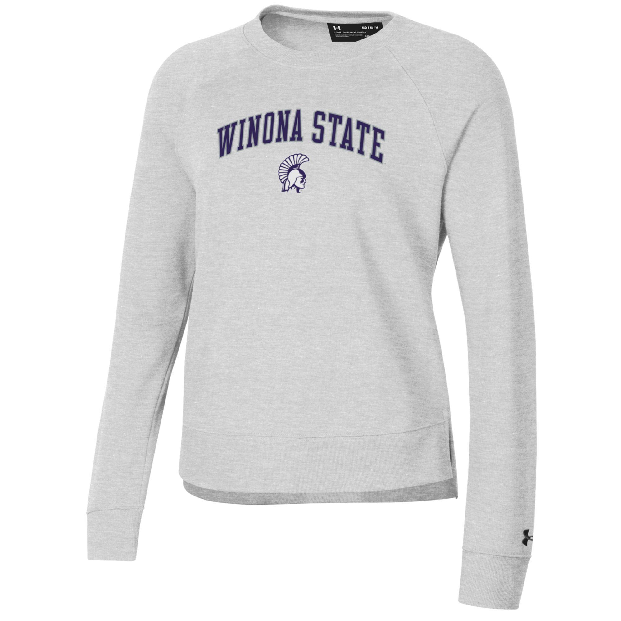 Women's Under Armour Gray Winona State Warriors All Day Pullover Sweatshirt - Image 6