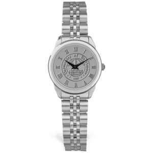 Women's Silver UBalt Bees Medallion Rolled Link Bracelet Wristwatch