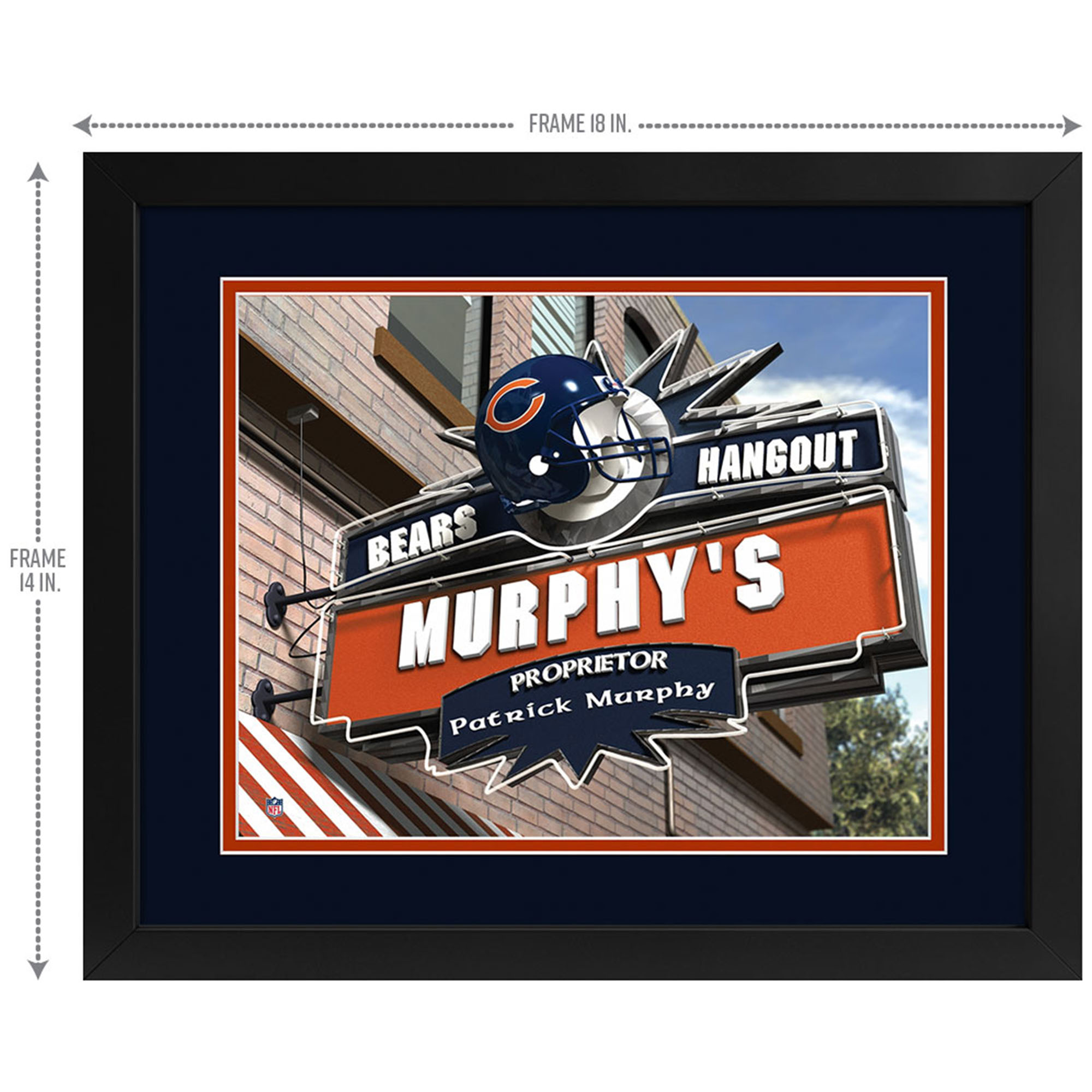 Imperial Chicago Bears 14" x 18" Custom Print Hangout Sign - Image 9