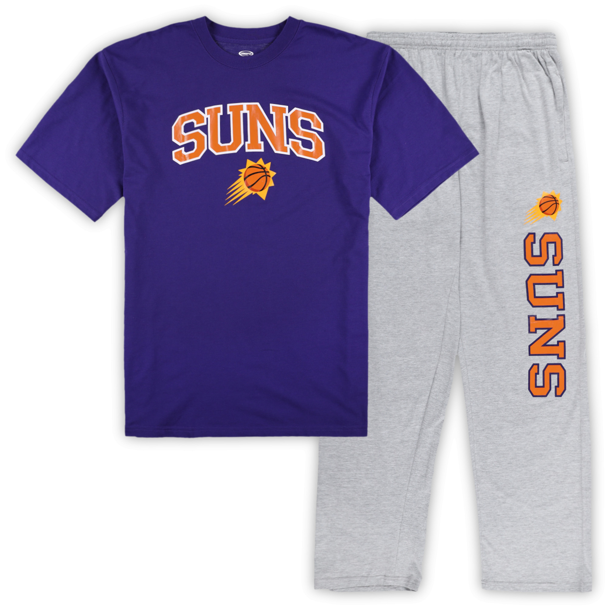 Men's Concepts Sport Purple/Heather Gray Phoenix Suns Big & Tall T-Shirt and Pajama Pants Sleep Set - Image 8